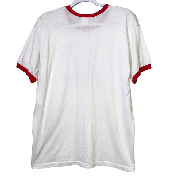 Vintage Apha Los Angeles Mens Single Stitch Graphic Ringer T Shirt 1978 - Picture 6 of 7